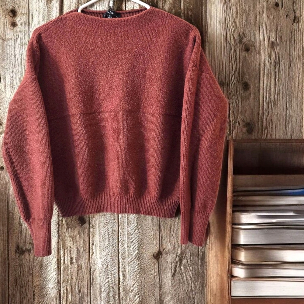 Lulu's Rust Red Crewneck Sweater
